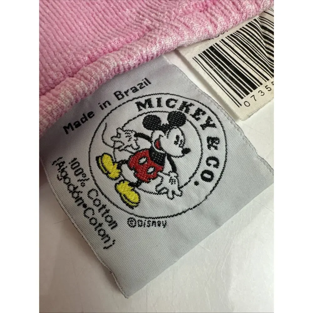 Vintage Disney Minnie Mouse Pink & Orange Beach Towel Mickey & Co. 100% Cotton
